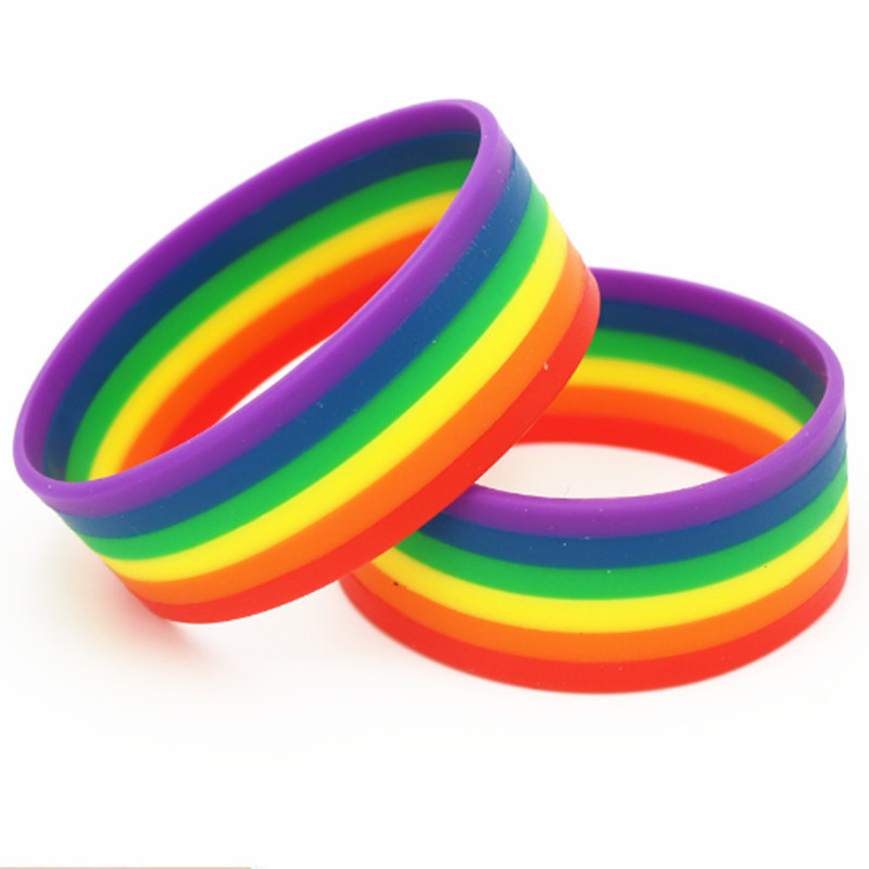 Rainbow Silicone Bracelets